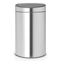 Touch Bin Flatback 40L Matt Steel