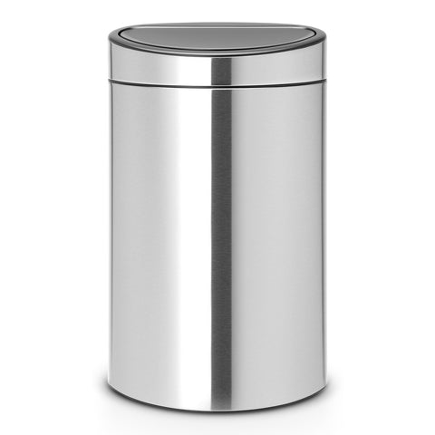 Touch Bin Flatback 40L Matt Steel