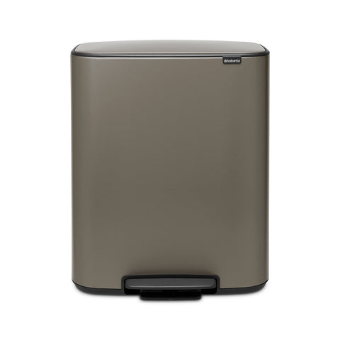 Bo Pedal Bin 2 X 30L - White
