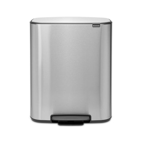 Bo Pedal Bin 2 X 30L - White