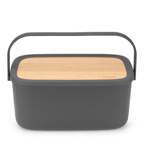 Fall Front Bread Bin - Dark Grey