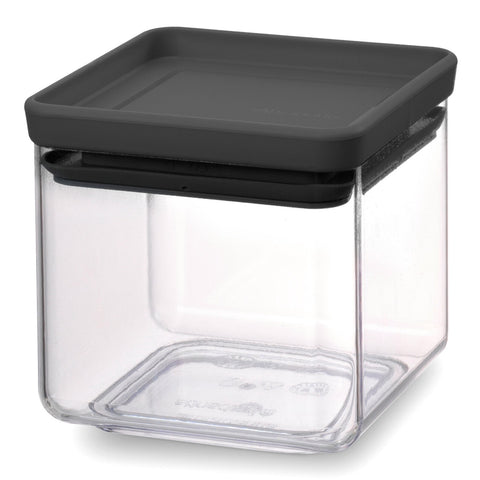 Window Canister 3 Piece Set 0.7L Dark Grey Lid