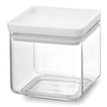 Stackable Square Canister 0.7L Light Grey Lid