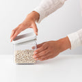 Stackable Square Canister 0.7L Light Grey Lid