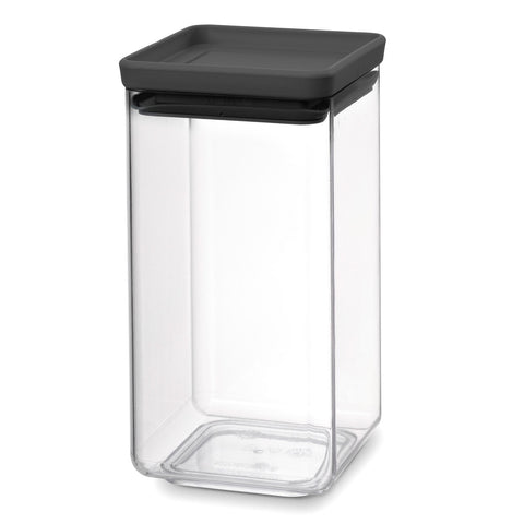 Stackable Square Canister 1.6L - Light Grey Lid