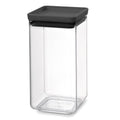 Stackable Square Canister 1.6L - Light Grey Lid