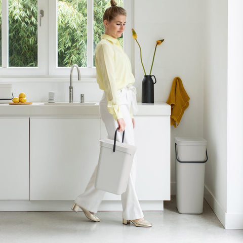 Waste Bin Sort & Go 12L - Light Grey