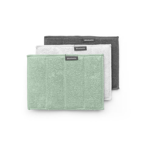 Microfibre Cleaning Pads, Set of 3, 16x22 cm (Dark Grey