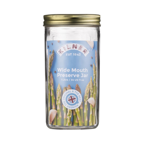 Kilner Wide Mouth Preserve Jar 1 Liter