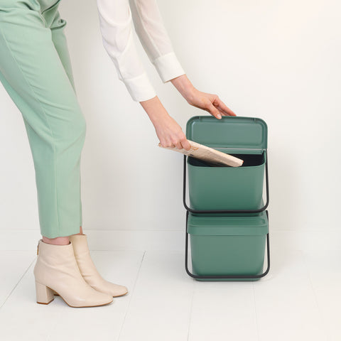 Stackable Bin Sort & Go 20L Fir Green