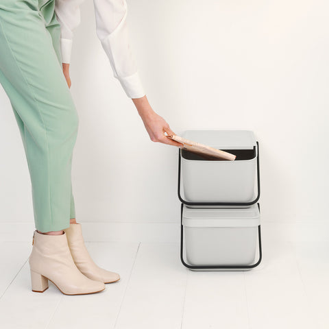 Stackable Bin Sort & Go 20L Light Grey