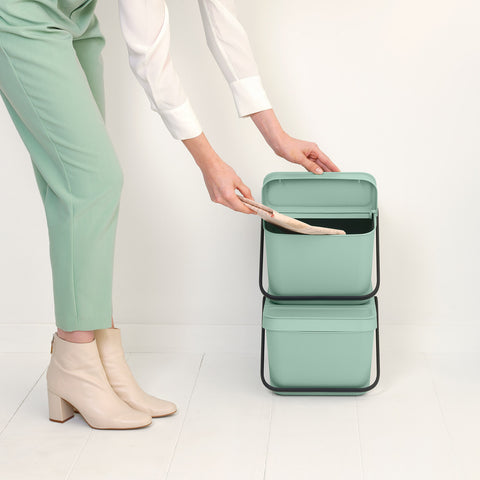 Stackable Bin Sort & Go 20L Jade Green