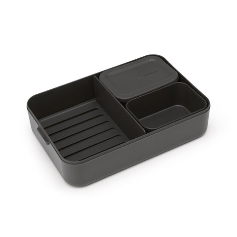 Make & Take Lunch Box Bento Large Dark Grey