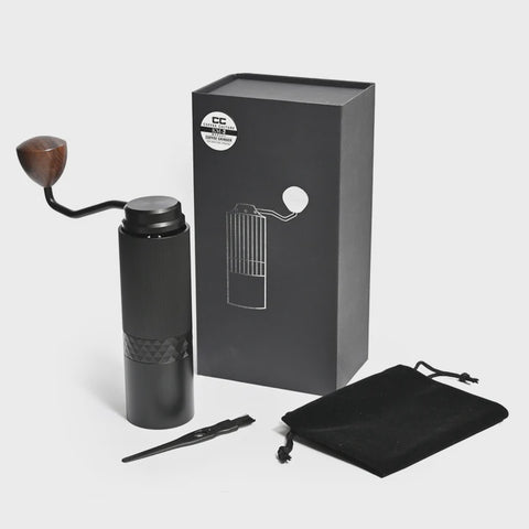 Professional Burr Grinder, Aluminium & Wooden Handle 38mm