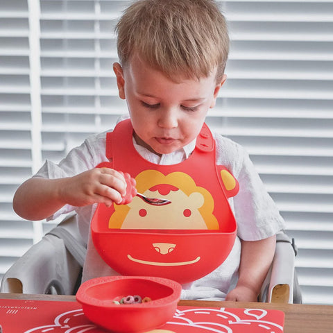 Palm Grasp Spoon & Fork Set - Marcus Red