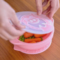 Suction Bowl With Lid - Pokey Pink / Pokey