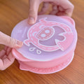 Suction Bowl With Lid - Pokey Pink / Pokey