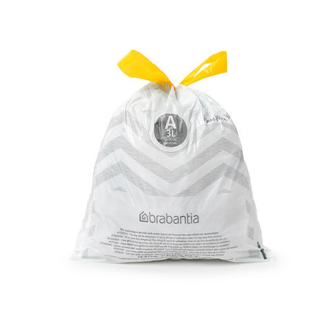 Bin Liner Code A (3 Litre) 40 Bags Dispenser Pack - White