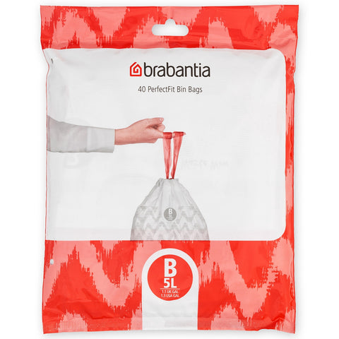 Bin Liner Code B (5 Litre) 40 Bags Dispenser Pack - White
