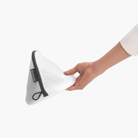 Bra Wash Bag - White w/ Grey Zipper