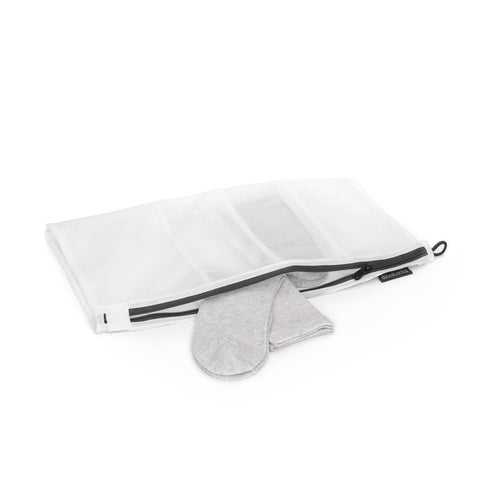 Sock Wash Bag - White w/ Grey Zipper