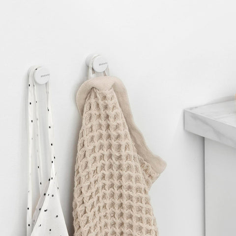 Mindset Towel Hooks Set of 2 Mineral Fresh White