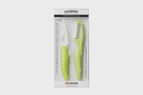 Ceramic Paring Knife + Double Edge Peeler Set - 3 Colors