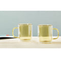 Coloured Double Wall Glasses Set 2 Yellow