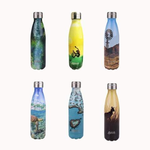 Stainless Steel  Hydrations Double Wall Insulated Drink Bottle 500Ml Australiana Series