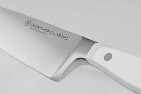 Classic White Design 6 Pieces Block With Bread Knife
