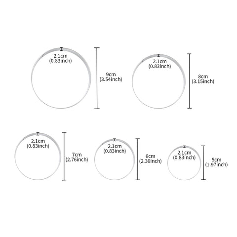 Round Shape Cookies Cutter Set