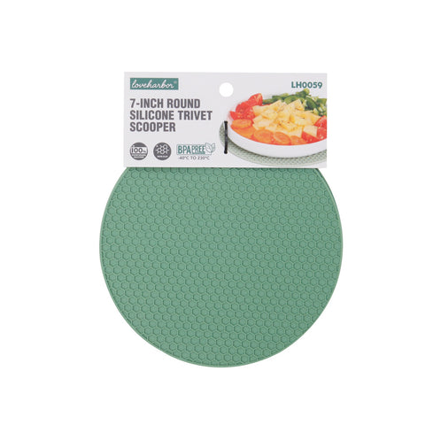 Loveharbor Round Silicone Trivet Scooper