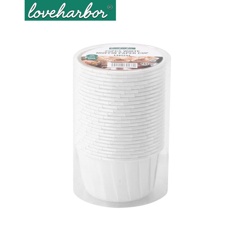 Loveharbor White Muffin Paper Cup