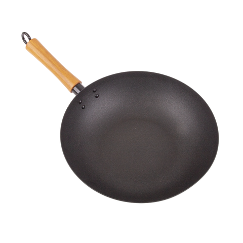 D.Line Non-Stick Excalibur Stir Fry Pan/Wok With Wood Handle - 30Cm