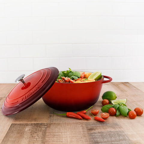 Pyrochef Casserole 24cm/4L Red