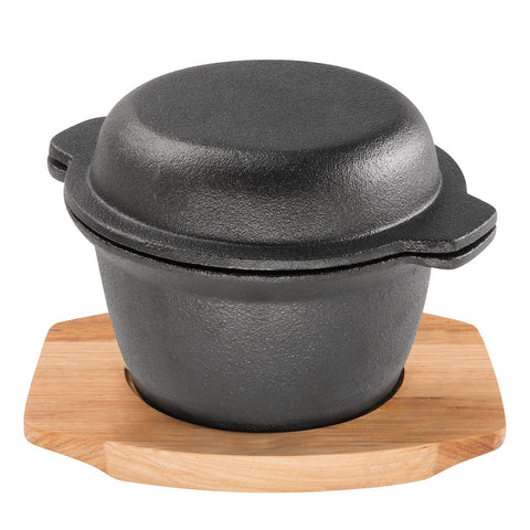 Pyrocast Garlic Pot With Maple Tray