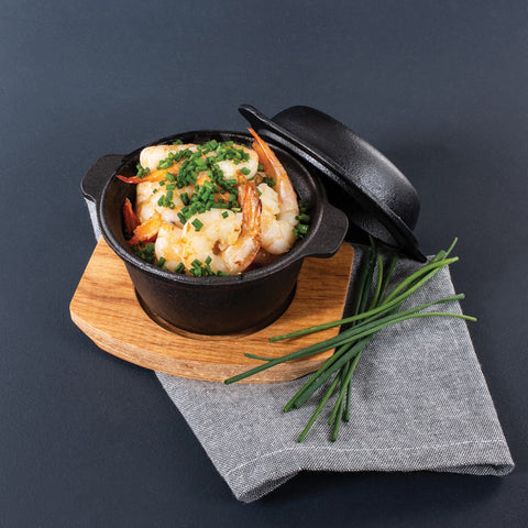 Pyrocast Garlic Pot With Maple Tray