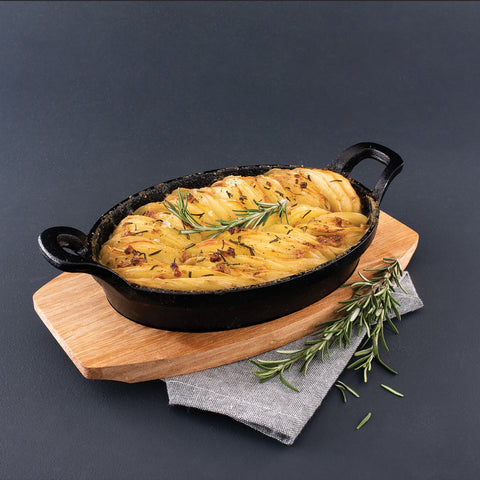 Pyrocast Oval Gratin With Tray 15.5X10Cm