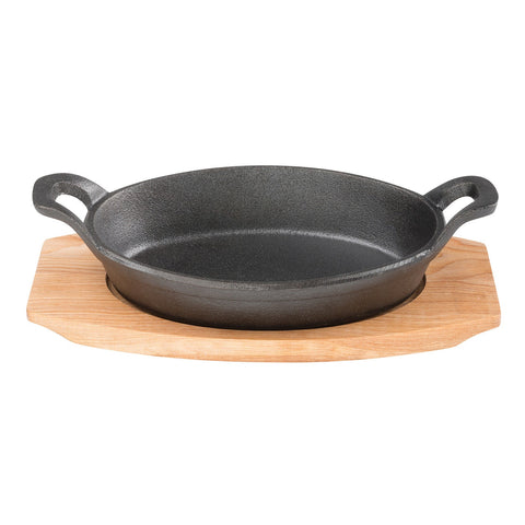 Oval Gratin with Maple Tray