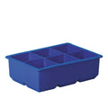 Silicone 6 Cup King Ice Cube Tray Blue