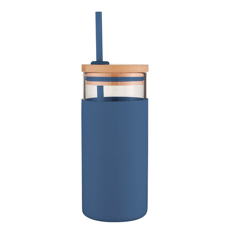 Glass Smoothie Tumbler 580Ml Navy