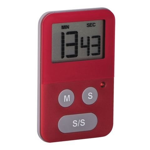 Digital Slim Timer W/Light - Red
