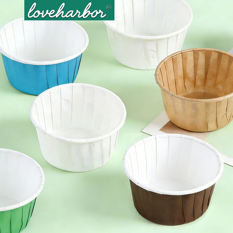 Loveharbor Grey Muffin Paper Cup