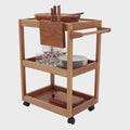 Churrasco Serving Trolley in Jatoba Wood