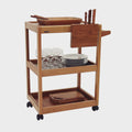 Churrasco Serving Trolley in Jatoba Wood