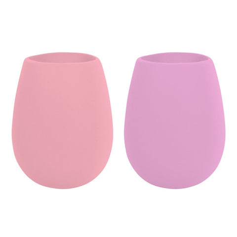 Silicone Stemless Wine Glass - Set Of 2(3 Colors)