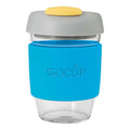 Glass Gocup 355ml Blue/Grey/Yellow