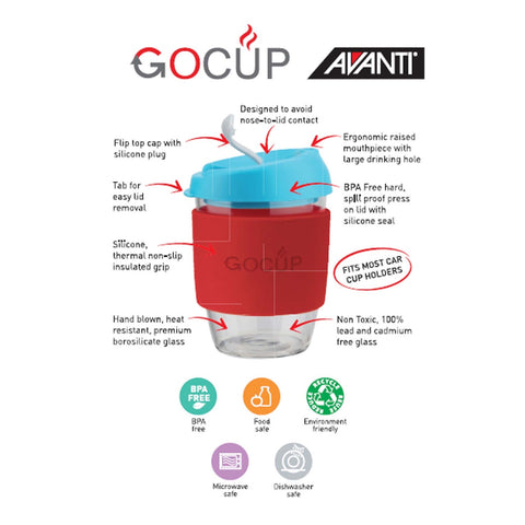 Glass Glass GOCUP - 296ml/10oz - Navy/Black/Grey