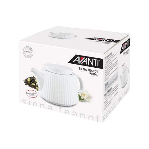 Siena Teapot, 950ml - White