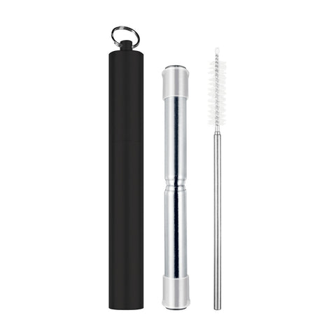 Telescopic Travel Straw With Silicone Tips -4 Colors
